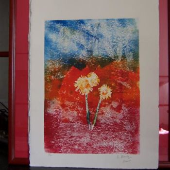 Malarstwo zatytułowany „flores en la montaña” autorstwa Blanca Alvarez, Oryginalna praca