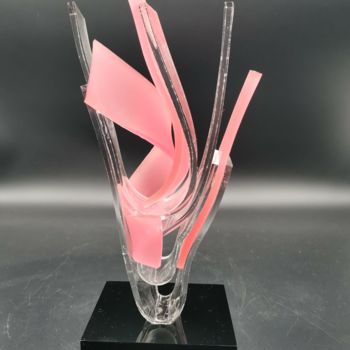 Sculpture titled "Flamingo shadow" by José Luis Álvarez Vélez, Original Artwork, Plastic