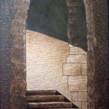 Painting titled "Porta Falsa de Lugo" by Emiliano Villani, Original Artwork