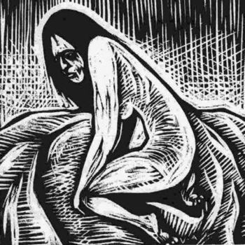 Dibujo titulada "Soledad: desgano o…" por Emiliano Villani, Obra de arte original