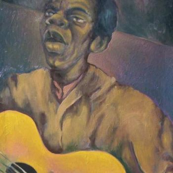 Painting titled "Roots  jazz" by Emiliano Villani, Original Artwork, Oil