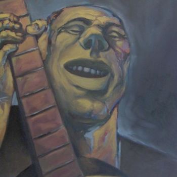 Ζωγραφική με τίτλο "Solo de guitarra" από Emiliano Villani, Αυθεντικά έργα τέχνης, Λάδι