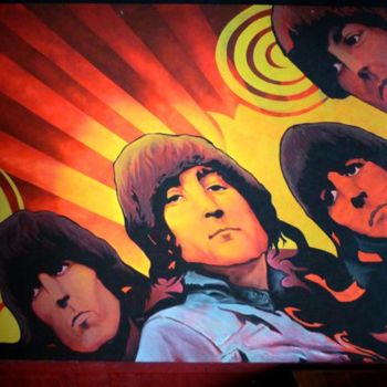 Peinture intitulée ""Rubber Soul"" par Emiliano Villani, Œuvre d'art originale