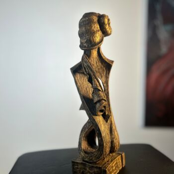 Sculpture intitulée "Reflexion" par Alvaro Hernadez Reyes, Œuvre d'art originale, Bois