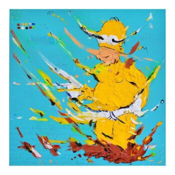 Peinture intitulée "Homero Simpson" par Alvaro Perez, Œuvre d'art originale, Huile