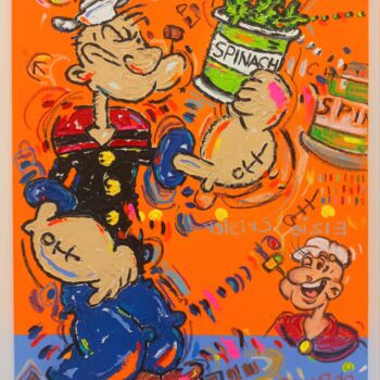 Pintura intitulada "Popeye" por Alvaro Perez, Obras de arte originais, Óleo