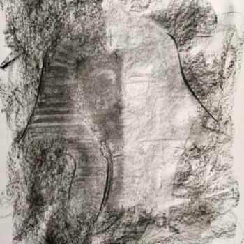 Drawing titled "Akenaton" by Álvaro Urbanos Jiménez, Original Artwork, Charcoal