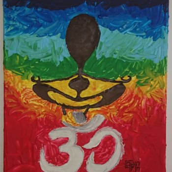 Painting titled "YOGA series 001-2019" by Alvin List, Original Artwork, Acrylic