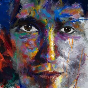 "man on color" başlıklı Tablo Alvise Bon (Alviart) tarafından, Orijinal sanat