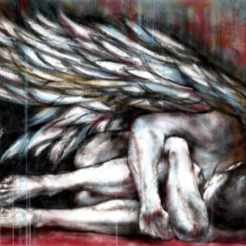 Painting titled "angelo urbano 03" by Alvise Bon (Alviart), Original Artwork