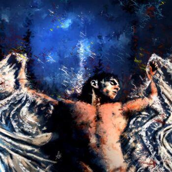Painting titled "angel20" by Alvise Bon (Alviart), Original Artwork