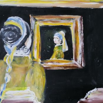 Painting titled "Égo" by Alice Derieux, Original Artwork, Acrylic