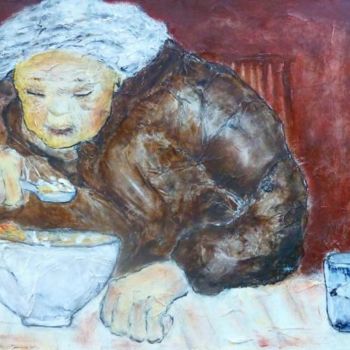 Painting titled "A Bowl of Udon Nood…" by Alyona, Original Artwork, Other