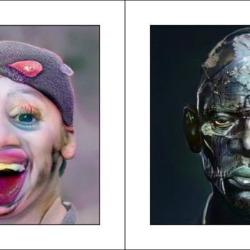数字艺术 标题为“the clown and the k…” 由Amadeus Ungethuem, 原创艺术品, 数字油画