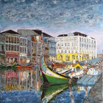 Painting titled "Aveiro - PORTUGAL (…" by A.Magalhães, Original Artwork, Oil
