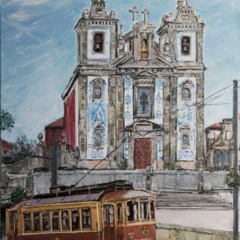 Ζωγραφική με τίτλο "PORTO - Igreja Sant…" από A.Magalhães, Αυθεντικά έργα τέχνης