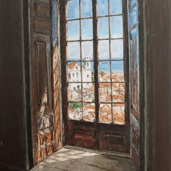 Painting titled "Lisboa - Alfama ( I…" by A.Magalhães, Original Artwork