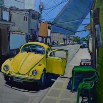 Painting titled "Mais um Fusca" by Marcelo Vitiello, Original Artwork