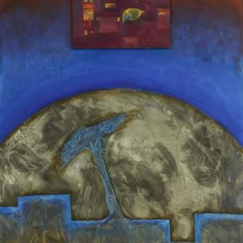 Painting titled "Flight of a Bluebird" by Mila Grigoriev, Original Artwork, Other