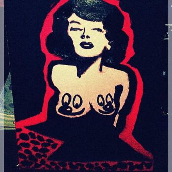 Painting titled "Marilyn Mouse" by Amaia Cuesta, Original Artwork, Acrylic