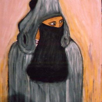 Ζωγραφική με τίτλο "femme Marocaine des…" από La Marocaine Bensaid, Αυθεντικά έργα τέχνης