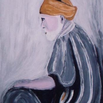 Painting titled "viel homme du nord" by La Marocaine Bensaid, Original Artwork