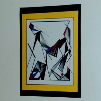 Painting titled "Black and yellow" by Amal, Original Artwork, Other