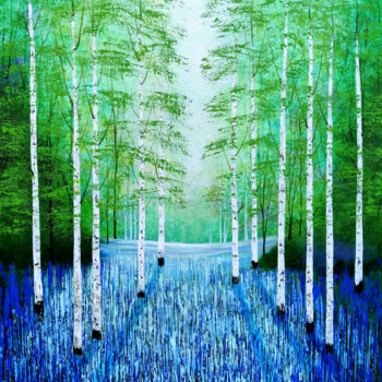 Malerei mit dem Titel "The Spirit of Spring" von Amanda Horvath, Original-Kunstwerk, Acryl Auf Keilrahmen aus Holz montiert