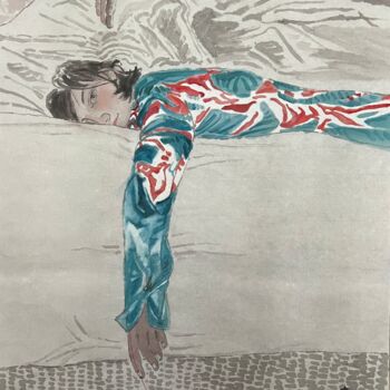 Pintura intitulada "请勿打扰" por Amanda Ye, Obras de arte originais, Pigmentos