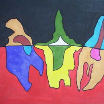 Pintura titulada "да разведись уже!" por Kazak, Obra de arte original, Oleo