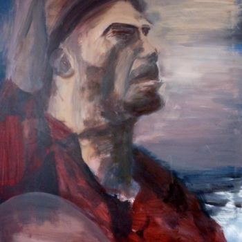Pittura intitolato "portrait homme" da Amandine Eon, Opera d'arte originale, Acrilico