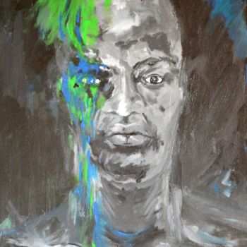 Pittura intitolato "portrait homme" da Amandine Eon, Opera d'arte originale