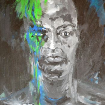 Peinture intitulée "portrait homme" par Amandine Eon, Œuvre d'art originale