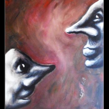 Peinture intitulée "Valse en duo" par Amandine Forner, Œuvre d'art originale, Acrylique
