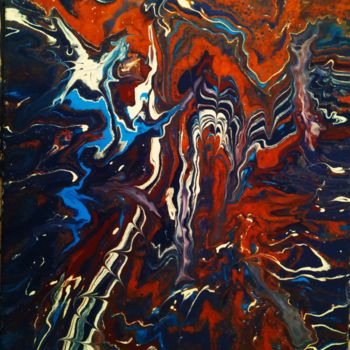 Painting titled "Chaman" by Amandine Rico, Original Artwork