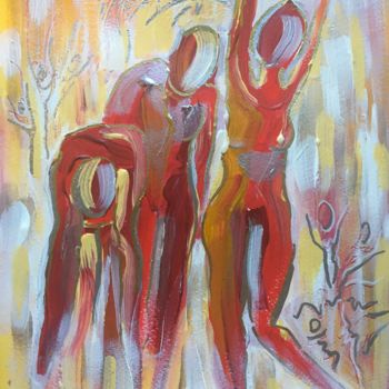 Painting titled "L’Elévation" by Amandine Serriere, Original Artwork, Acrylic