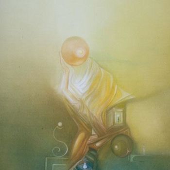 Pintura titulada "le-penseur-38-gf.jpg" por Amano, Obra de arte original