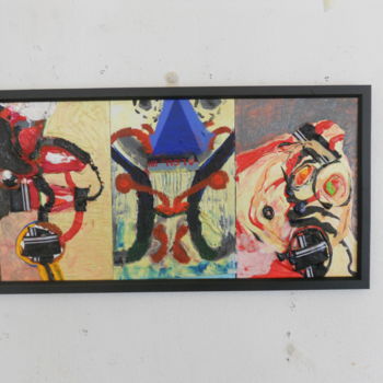 Malerei mit dem Titel "Máscaras" von Jrocha, Original-Kunstwerk, Acryl