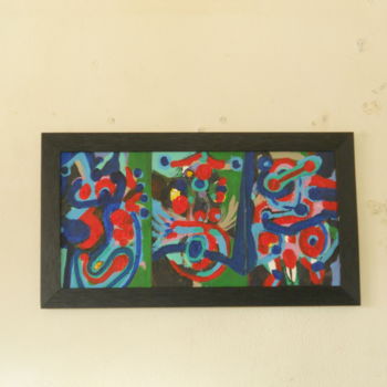Malerei mit dem Titel "Máscaras 3" von Jrocha, Original-Kunstwerk, Acryl