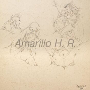 Dibujo titulada "GENIO" por Amarillohr, Obra de arte original, Lápiz
