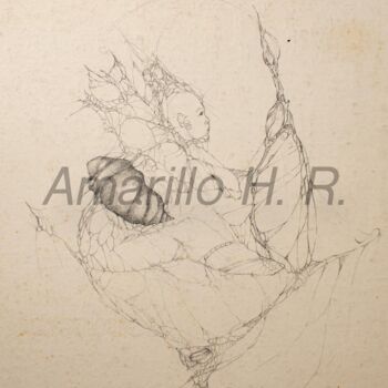 Dibujo titulada "CRISALIDA" por Amarillohr, Obra de arte original, Lápiz