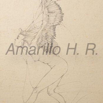Disegno intitolato "LA INSPIRACION (cor…" da Amarillohr, Opera d'arte originale, Matita