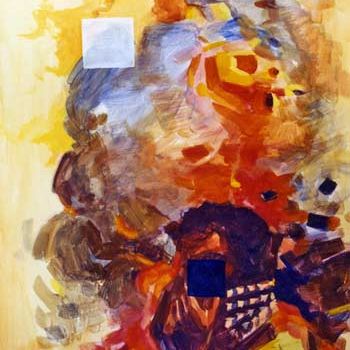 Pintura titulada "on the face" por Amar Amarni, Obra de arte original