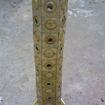 Design getiteld "lampe colonne dorée" door Sobel, Origineel Kunstwerk