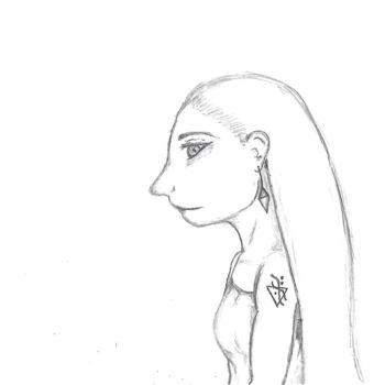 Dessin intitulée "Queen Misako" par Amathauntacreator, Œuvre d'art originale, Crayon