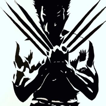 Dessin intitulée "Wolverine" par Amaury Dupeu, Œuvre d'art originale, Encre