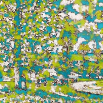 Arts numériques intitulée "Alfred Sisley - Clo…" par Amazing Pictures, Œuvre d'art originale, Travail numérique 2D