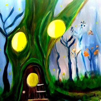 Pittura intitolato "#treelife" da Mixa, Opera d'arte originale, Acrilico