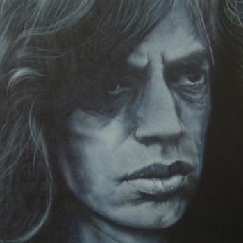 Painting titled "Mick Jagger 2" by Deckx Jan, Original Artwork