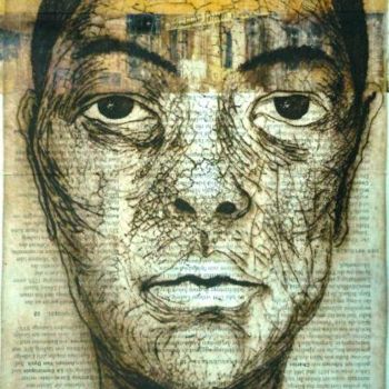 Digitale Kunst mit dem Titel "les visages du pouv…" von Ambie Abano, Original-Kunstwerk